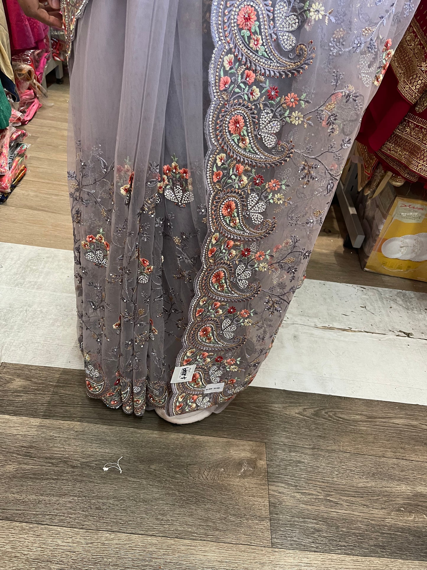 Beautiful designer fully embroidery saree