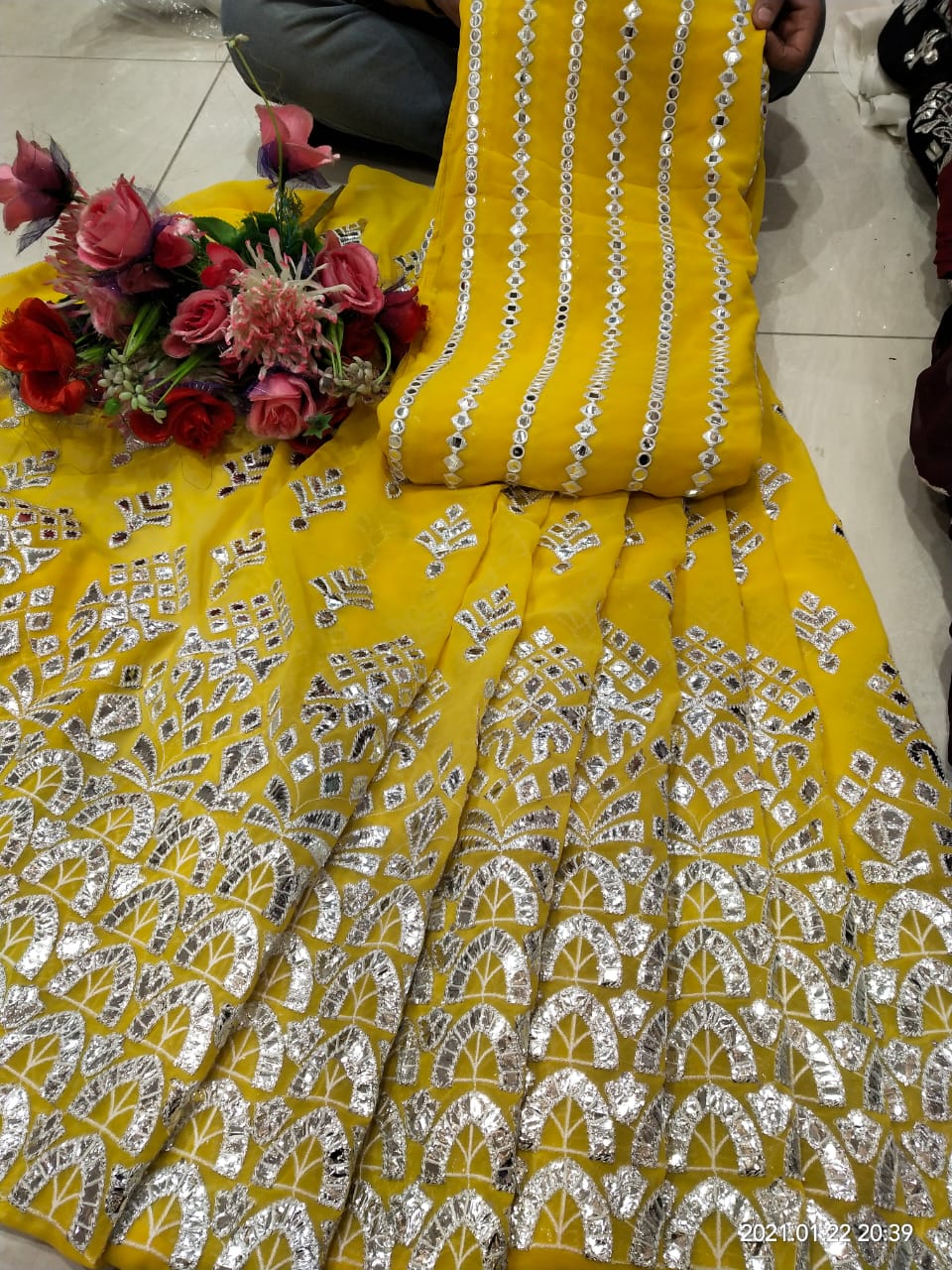 Beautiful designer unstiched suit