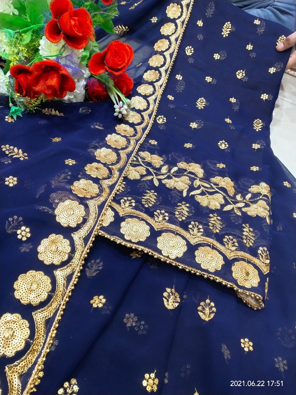 Beautiful designer unstitched suit