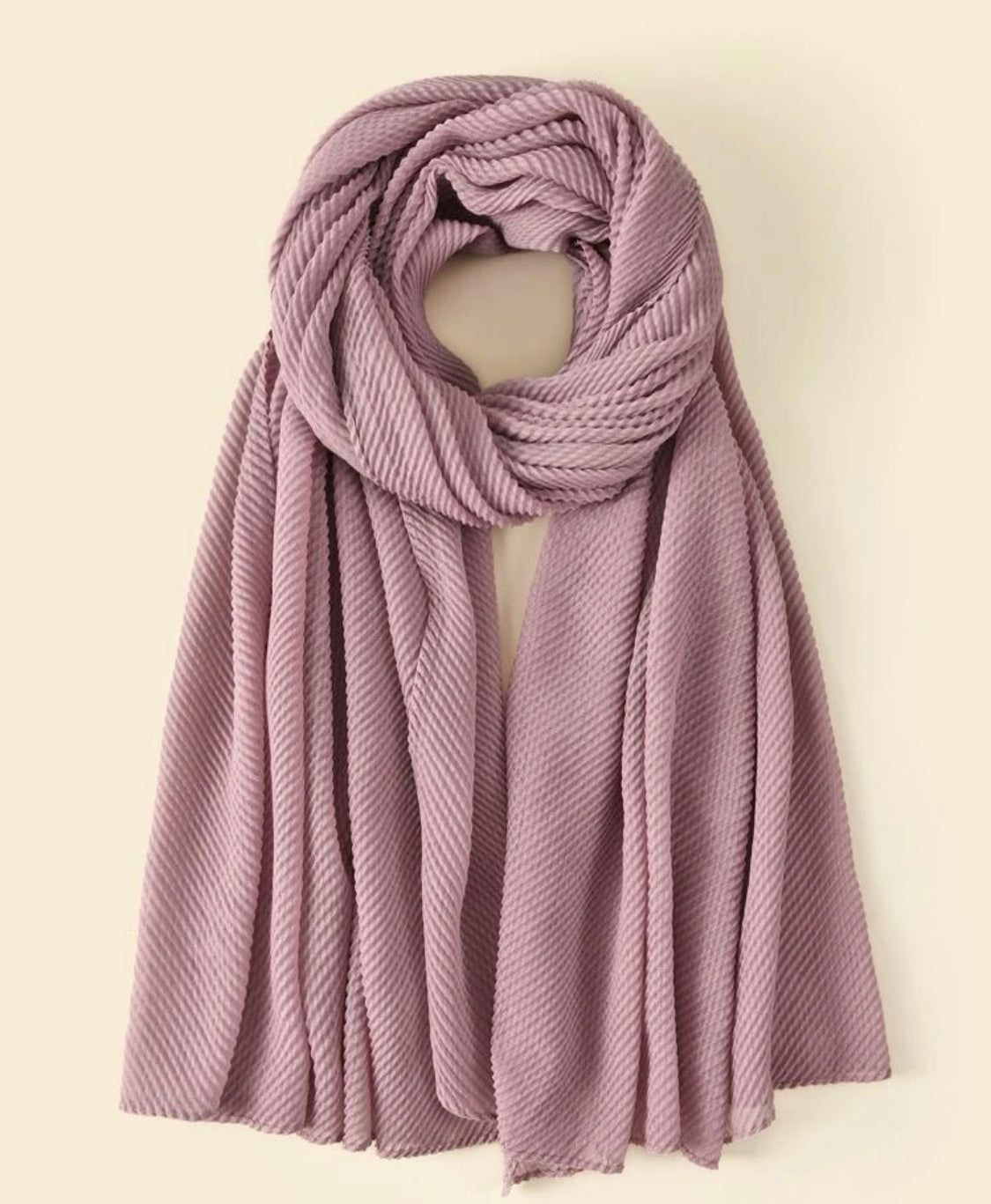 Beautiful designer pleated cotton scarf